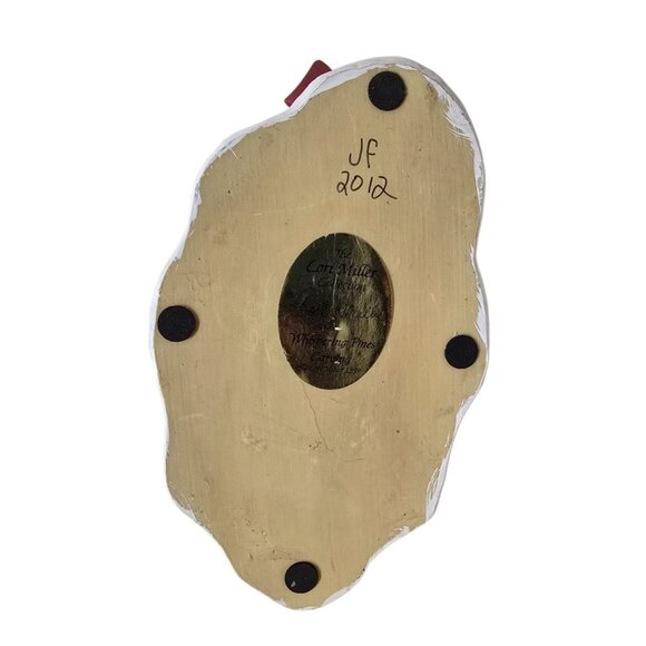 Lori Miller Hand-Carved Wooden Flying Santa Figurine With Stand - Picture 8 of 8